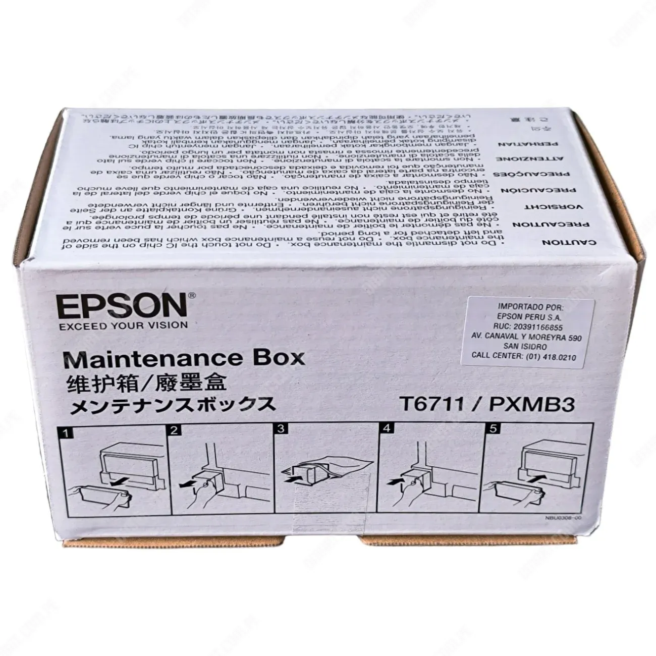 Caja De Mantenimiento Epson L1455 [T671100/PXMB3] Original, Para Impresora Multifuncional Epson EcoTank L1455, Rendimiento 15.000 Páginas.