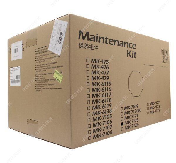 Kit De Mantenimiento Kyocera MK-7125 Original, Para Impresora Multifuncional Kyocera TASKalfa 3212i / 4012i / CS4012i, Rendimiento 600.000 Páginas.