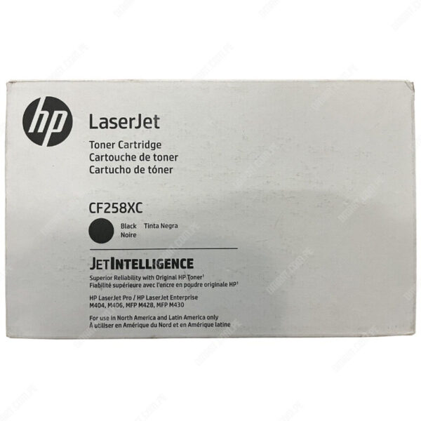 Toner Hp 58XC CF258XC Black, Para Impresoras Multifunción HP LaserJet Pro M404dn / M404dw / M404n / M428fdn / M428fdw, Rendimiento 10.000 Páginas.