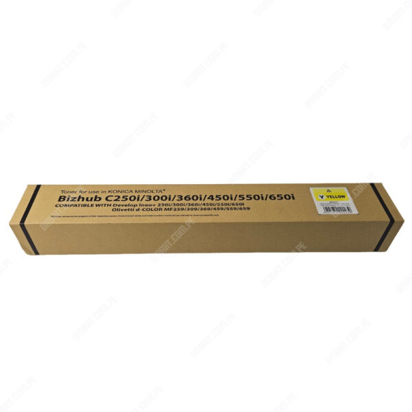 Toner Compatible Konica Minolta TN328Y Color Amarillo, Para Impresora Multifunciónal Konica Minolta Bizhub C250i / C300i / C360i, Rendimiento 28.000 Paginas.