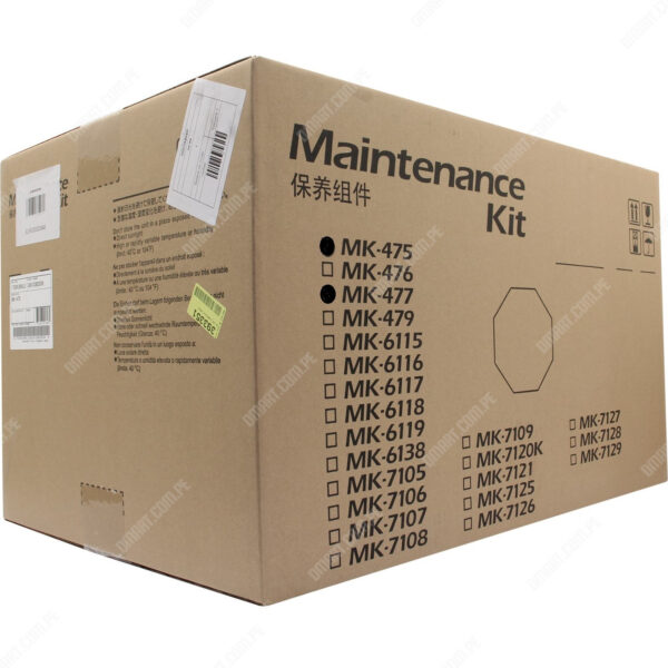 Kit De Mantenimiento Kyocera MK-477 1702K37US0 Original, Para Impresoras Kyocera FS-6525MFP / FS-6530MFP / TASKalfa 255 / 305, Rendimiento 300.000 Páginas.