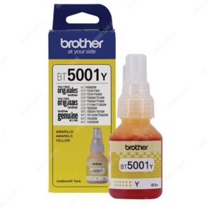 Botella De Tinta Brother BT5001Y Color Amarillo. Para Impresoras Brother HL-T4000DW / T420W-V / T426W / T910DW / T920DW / T4500DW. Rendimiento 5.000 Páginas.