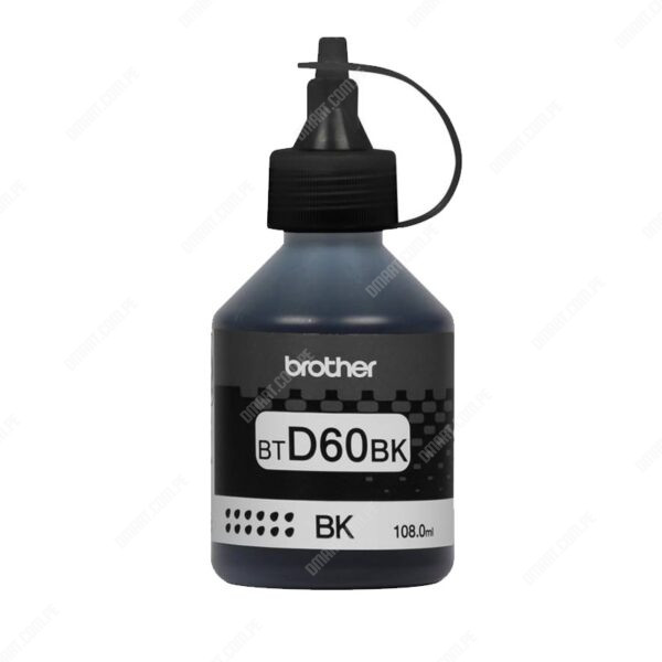 Botella De Tinta Brother BTD60BK Color Negro. Para Impresoras Brother HL-T4000DW / T420W-V / T426W / T910DW / T920DW / T4500DW. Rendimiento 6.500 Páginas.