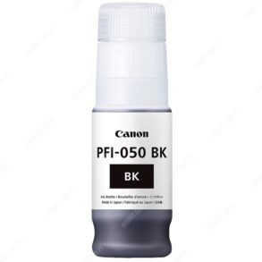 Botella De Tinta Canon PFI-050 BK Color Negro, Para Impresora Canon ImagePROGRAF TC-20 / iPF TC-20M, Volumen De Tinta 70ml, Rendimiento 7.300 Páginas.