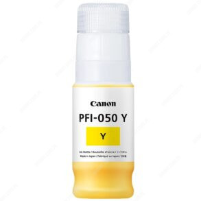 Botella De Tinta Canon PFI-050 Y Color Amarillo, Para Impresora Canon ImagePROGRAF TC-20 / iPF TC-20M, Volumen De Tinta 70ml, Rendimiento 7.300 Páginas.