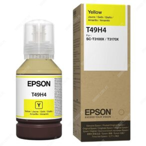 Botella De Tinta Epson T49H400 Yellow, Para Impresora Plotter Epson SureColor SC-T3100X / SC-T3170X, Contenido 140 Mililitros, Rendimiento 6.000 Páginas.