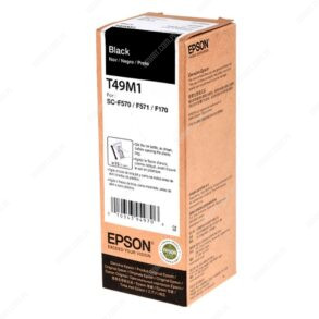 Botella De Tinta Epson T49M120 Color Negro, Para Impresora Plotter Epson SureColor SC-F170 / SC-F570 / SC-F571, Contenido 140ml, Rendimiento 6.000 Páginas.