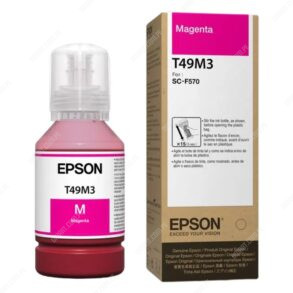 Botella De Tinta Epson T49M320 Color Magenta, Para Impresora Plotter Epson SureColor SC-F170 / SC-F570 / SC-F571, Contenido 140ml, Rendimiento 6.000 Páginas.