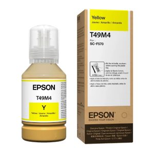 Botella De Tinta Epson T49M420 Color Amarillo, Para Impresora Plotter Epson SureColor SC-F170 / SC-F570 / SC-F571, Contenido 140ml, Rendimiento 6.000 Páginas.