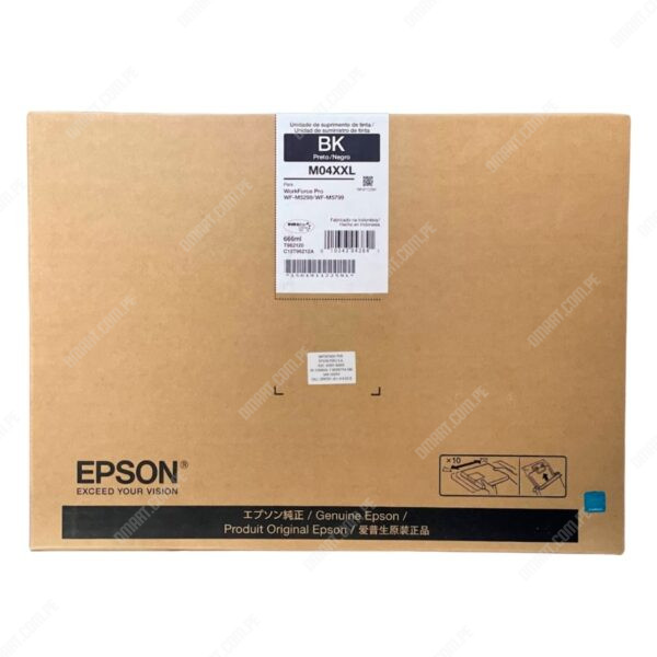 Tinta Epson T962120-AL (M04XXL) Color Negro, Para Impresora Multifuncional Epson WorkForce Pro WF-M5299 / WF-M5799, Rendimiento 40.000 Páginas.