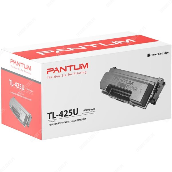 Toner Original Pantum TL-425U Black, Para Impresoras Pantum P3305DN / P3305DW /  M7105DN / M7105DW, Rendimiento 11.000 Páginas.