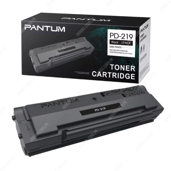 Toner Pantum PD-219 Black Alternativo, Para Impresoras Pantum P2509W / M6509NW / M6559N / M6559NW / M6609N / M6609NW, Rendimiento 1.600 Páginas.