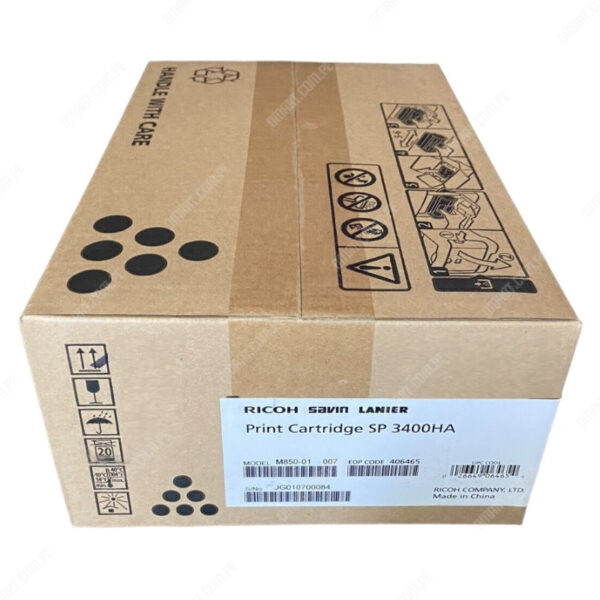 Toner Ricoh SP 3400HA 406465, Para Impresora Ricoh Aficio SP 3400N / 3400SF / 3410DN / 3410SF / 3500N / 3500SF / 3510DN / 3510SF, Rendimiento 5.000 Paginas.