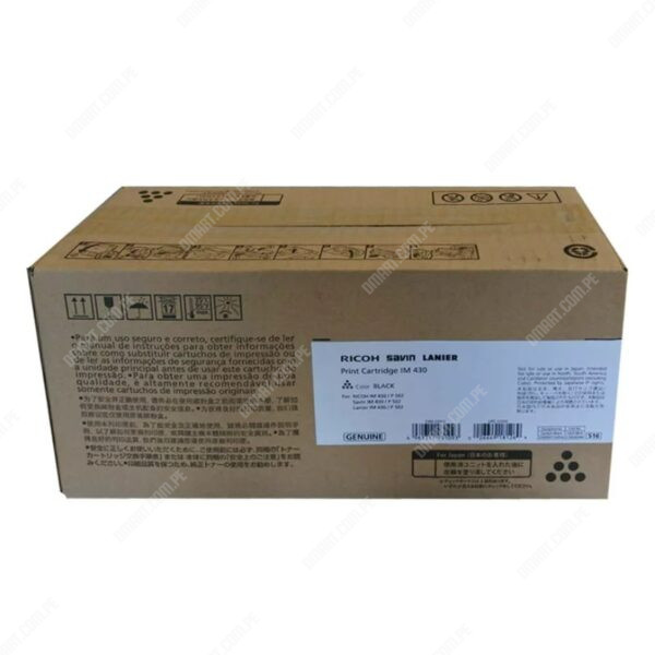 Cartucho De Toner Original Ricoh 418126 IM 430 Black, Para Impresora Multifuncional Ricoh IM 430F / Ricoh P502, Rendimiento 6.000 Paginas.