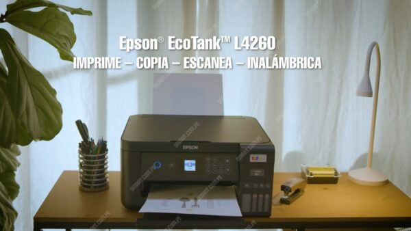 Impresora Multifuncional Epson Ecotank L4260 Duplex, Funciones / Impresora / Escaner / Copiadora, Inalámbrica Wifi, Con Pantalla LCD a Color De 1,44".