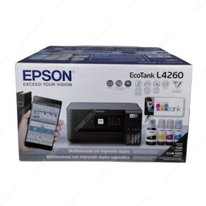 Impresora Multifuncional Epson Ecotank L4260 Duplex, Funciones / Impresora / Escaner / Copiadora, Inalámbrica Wifi, Con Pantalla LCD a Color De 1,44".