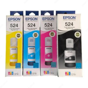 Botella De Tinta Epson T524 Original, Para Impresoras Epson EcoTank L15150 / L15160 Color Negro Cyan Magenta Amarillo (Juego Completo)