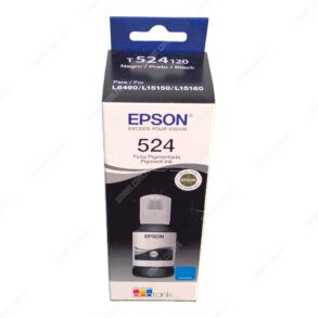 Botella De Tinta Epson T524120-AL Color Negro, Para Impresoras Epson EcoTank L6580 / L15150 / L15160, Contenido 127 Mililitros, Rendimiento 7.500 Páginas.