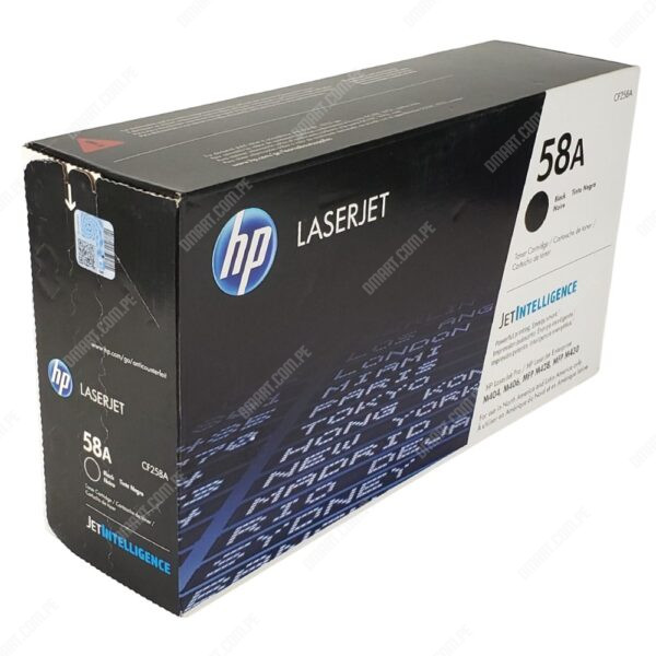 Toner Original Hp 58A CF258A Black, Para Impresoras HP LaserJet Pro M404dn / M404dw / M404n / M428fdn / M428fdw. Rendimiento 3.000 Páginas.