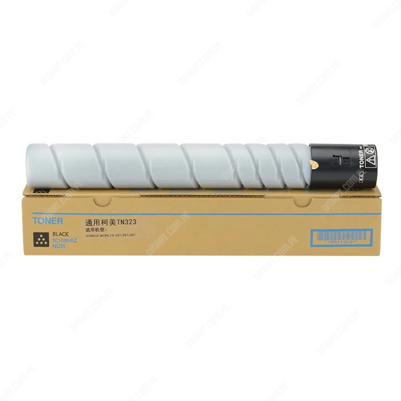 Toner Compatible Konica Minolta TN323 [A87M090] Color Negro, Para Impresora Fotocopiadora Konica Minolta Bizhub 227 / 287 / 367, Rendimiento 23.000 Páginas.