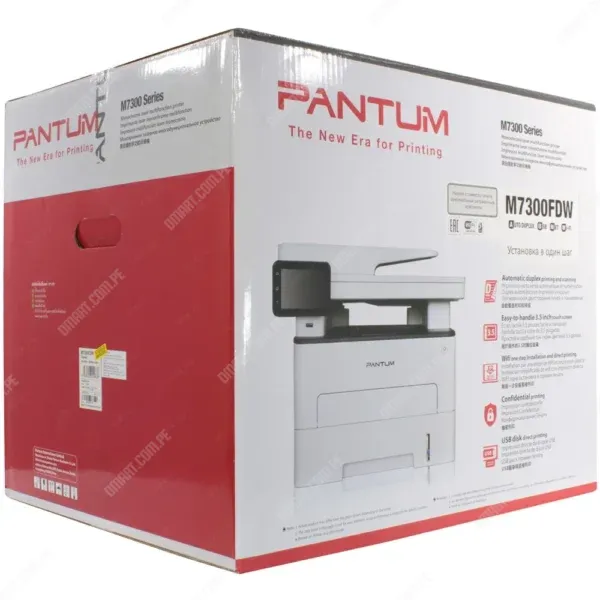 Impresora Multifuncional Pantum M7300FDW Láser Monocromática, Fumciones Impresora/Copiadora/Escaner. Velocidad De Impresión (1) 33ppm (A4) / 35ppm (Carta)