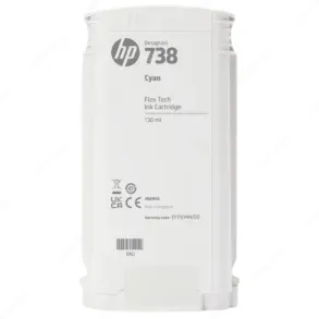 Cartucho De Tinta Hp 498N5A (738) Color Cyan, Para Impresora e Plotter Multifunción Hp DesignJet T850 / T950 MFP Series, Volumen De Tinta 130 Mililitros.