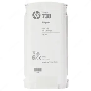 Cartucho De Tinta Hp 498N6A (738) Color Magenta, Para Impresora Plotter Multifunción Hp DesignJet T850 / T950 MFP Series, Volumen De Tinta 130 Mililitros.