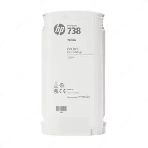 Cartucho De Tinta Hp 498N7A (738) Color Amarillo, Para Impresora e Plotter Multifunción Hp DesignJet T850 / T950 MFP Series, Volumen De Tinta 130 Mililitros.