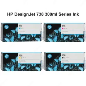 Cartucho De Tinta Hp 738 Color Negro Cyan Magenta Amarillo, Para Impresora Plotter Multifunción Hp DesignJet T850 / T950 MFP Series, Contenido 300 Mililitros.