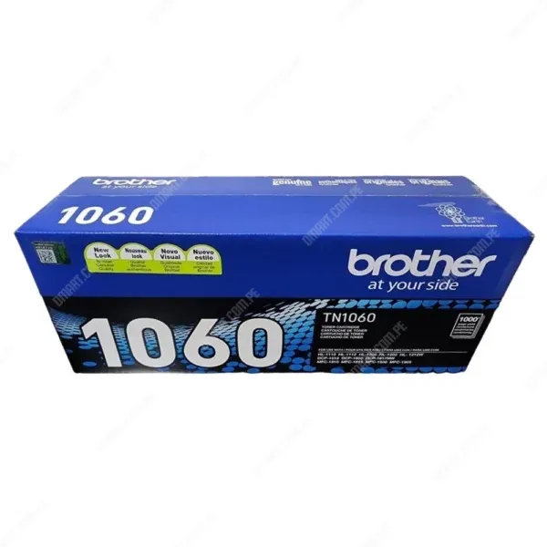 Cartucho De Toner Brother TN1060 Black, Para Impresoras Brother HL-1202 / HL-1212W / DCP-1602 / DCP-1617NW, Rendimiento 1.000 Páginas.