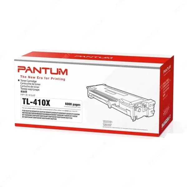 Toner Original Pantum TL-410X Black, Para Impresoras Pantum M6800FDW / M7200FDW / M7300FDN / M7300FDW, Rendimiento 6.000 Páginas.