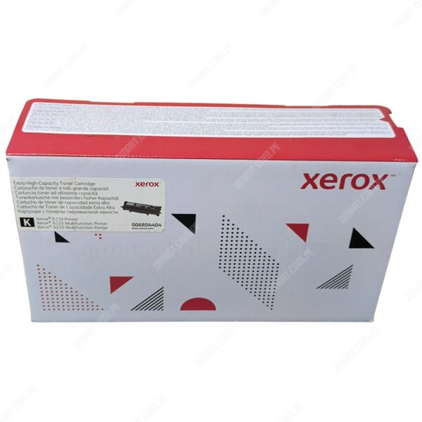 Cartucho De Toner Original Xerox 006R04404 Black, Para Impresoras Xerox B225 / Xerox B230 / Xerox B235, Rendimiento 6.000 Páginas.