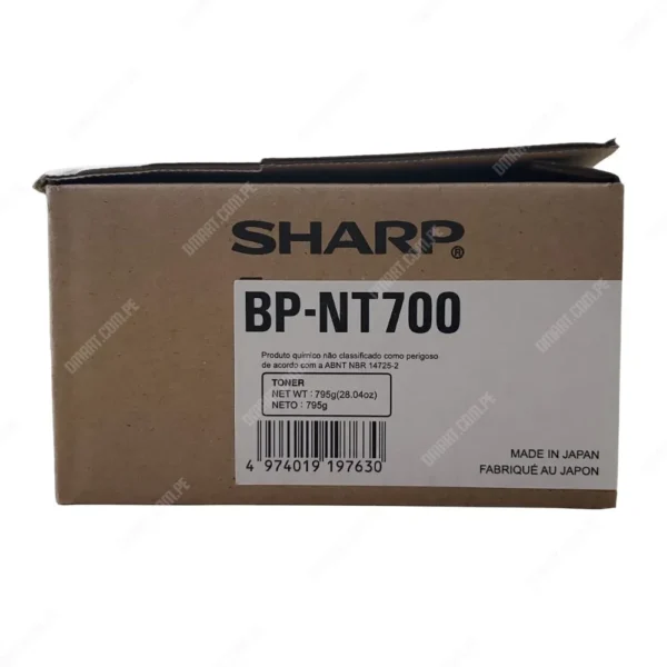 Toner Original Sharp BP-NT700 Black, Para Impresora Copiadora Sharp BP-50M26 / BP-50M36 / BP-50M65 / BP-70M65, Rendimiento 40.000 Páginas.