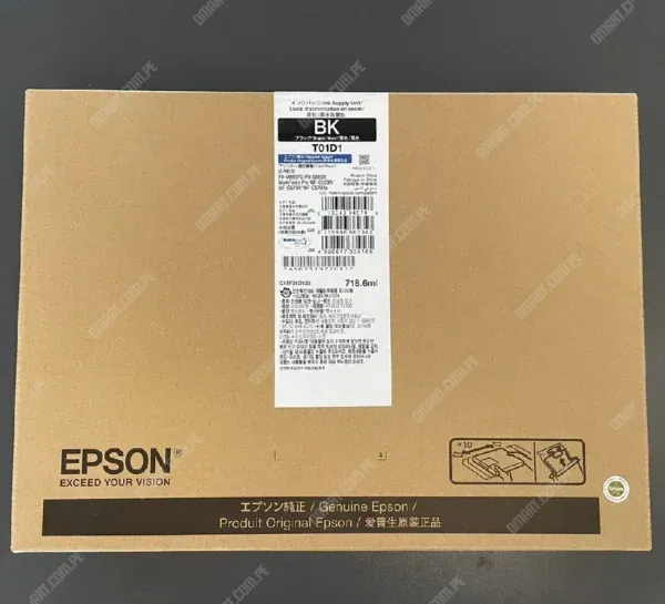 Bolsa De Tinta Epson T01D100 Color Negro, Para Impresoras Epson WorkForce Pro WF-C529R / WF-C579R Series, Rendimiento 50.000 Páginas.