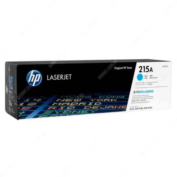 Cartucho De Toner Hp W2311A [215A] Color Cyan, Para Impresoras Hp Color Laserjet Pro M155nw / M182nw / M183fw, Rendimiento 850 Páginas.