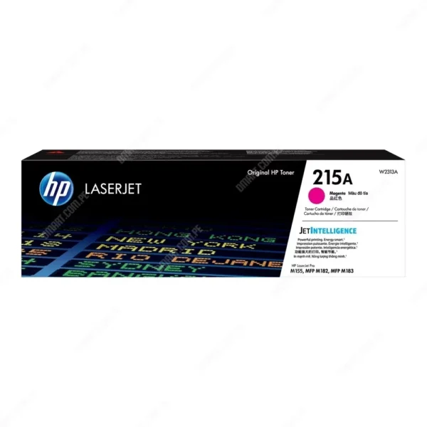 Cartucho De Toner Hp W2313A [215A] Color Magenta, Para Impresoras Hp Color Laserjet Pro M155nw / M182nw / M183fw, Rendimiento 850 Páginas.