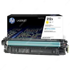 Toner Hp W2122X [212X] Color Amarillo, Para Impresoras Hp Color Laserjet Enterprise Flow MFP M578c / M554dn / M555dn / M555x / M578dn, Rendimiento 10.000 Páginas.