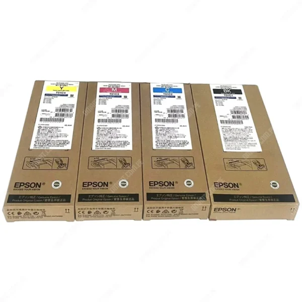 Juego Completo De Tintas Epson T01C Color Negro Cyan Magenta Amarillo, Para Impresoras Epson WorkForce Pro WF-C529R / WF-C579R Series.