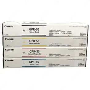 Toner Original Canon GPR-55 Color Negro Cyan Magenta Amarillo, Para Impresoras Canon iR ADV C5535i / C5540i / C5550i / C5560i / DX C5740i / C5750i / C5760i.