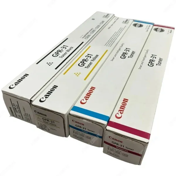 Pack De Toner Original Canon GPR-31 Color Negro Cyan Magenta Amarillo, Para Impresoras Canon imageRUNNER ADVANCE C5030 / C5035 / C5235 / C5240 (Juego Completo)