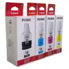 Botellas De Tinta Canon GI-10 Color Negro Cyan Magenta Amarillo, Para Impresoras Canon Pixma G6010 / G6011 / G7010 / GM2010 / GM2011 [Juego Completo]