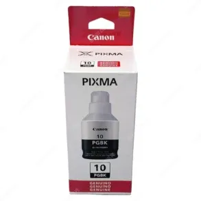 Botella De Tinta Canon GI-10 Negro Original, Para Impresoras Canon Pixma G5010 / G5011 / G6010 / G6011 / G7010 / GM2010 / GM2011, Rendimiento 8.300 Páginas.