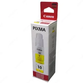 Botella De Tinta Canon GI-10 Amarillo Original, Para Impresoras Canon Pixma G6010 / G6011 / G7010 / GM2010 / GM2011, Rendimiento 7.700 Páginas.