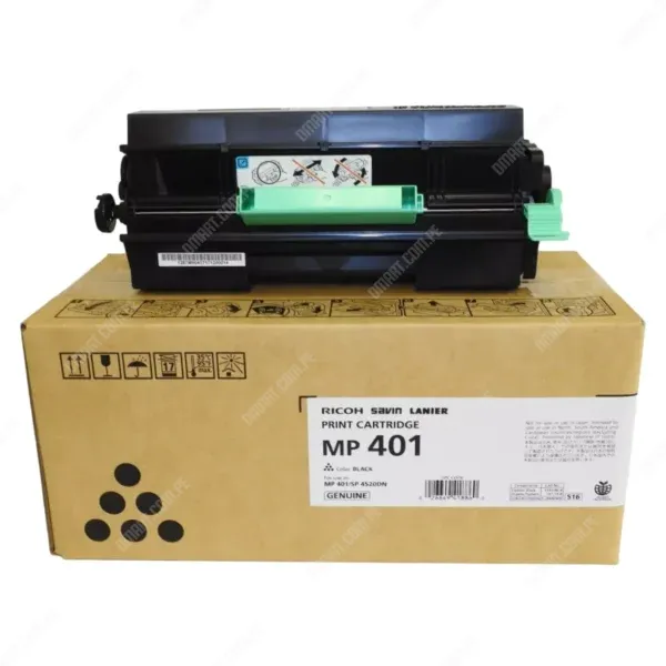 Cartucho De Toner Ricoh MP 401 (841886) Black, Para Impresoras Ricoh MP 401SPF / MP 402SPF / SP 4520DN, Rendimiento 10.400 Páginas.