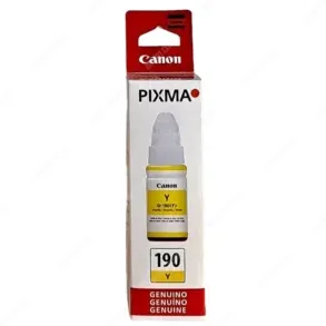 Tinta Canon GI-190 Amarillo, Para Canon Pixma G1100 / G1110 / G2100 / G2101 / G2110 / G3100 / G3101 / G3110 / G4100 / G4110 / G4111, Rendimiento 7.000 Páginas.