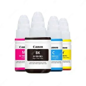 Tinta Canon GI-190 Color Negro Cyan Magenta Amarillo, Para Canon Pixma G1100 / G1110 / G2100 / G2101 / G2110 / G3100 / G3101 / G3110 / G4100 / G4110 / G4111.