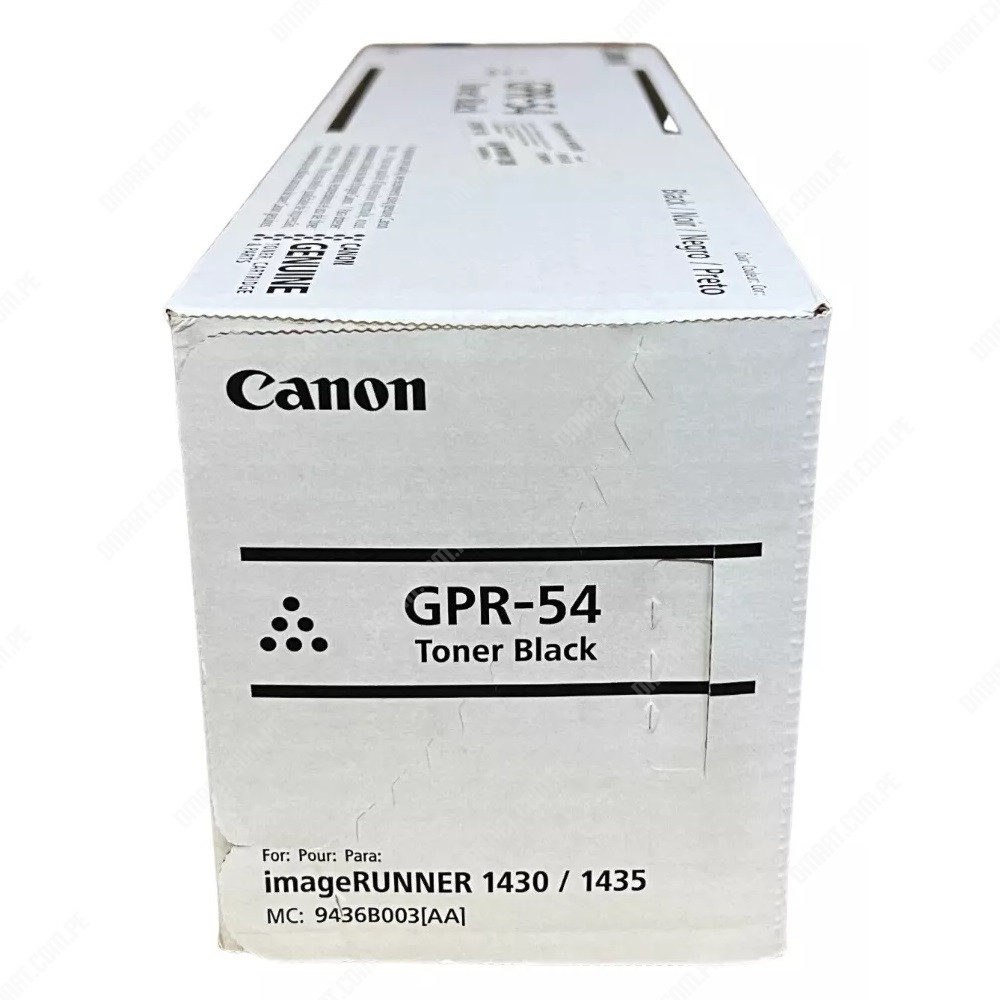 Cartucho De Tóner Original Canon GPR-54 Black, Para Impresoras Canon imageRUNNER ADVANCE C9065 / C9075 / C9270 / C9280 Pro, Rendimiento 54.000 Páginas.