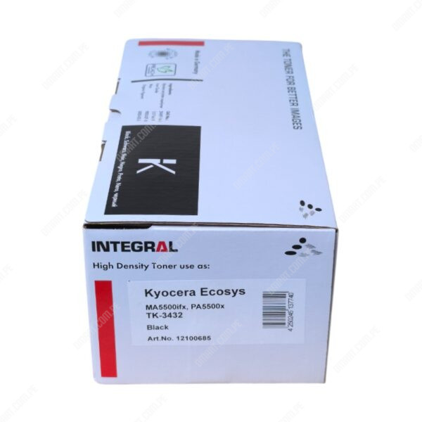 Cartucho De Tóner Alternativo Kyocera TK-3432 Black, Para Impresoras Kyocera Ecosys MA5500ifx / PA5500x, Rendimiento 21.000 Páginas.