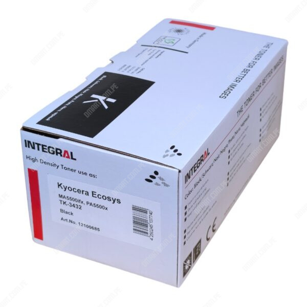 Cartucho De Tóner Alternativo Kyocera TK-3432 Black, Para Impresoras Kyocera Ecosys MA5500ifx / PA5500x, Rendimiento 21.000 Páginas.